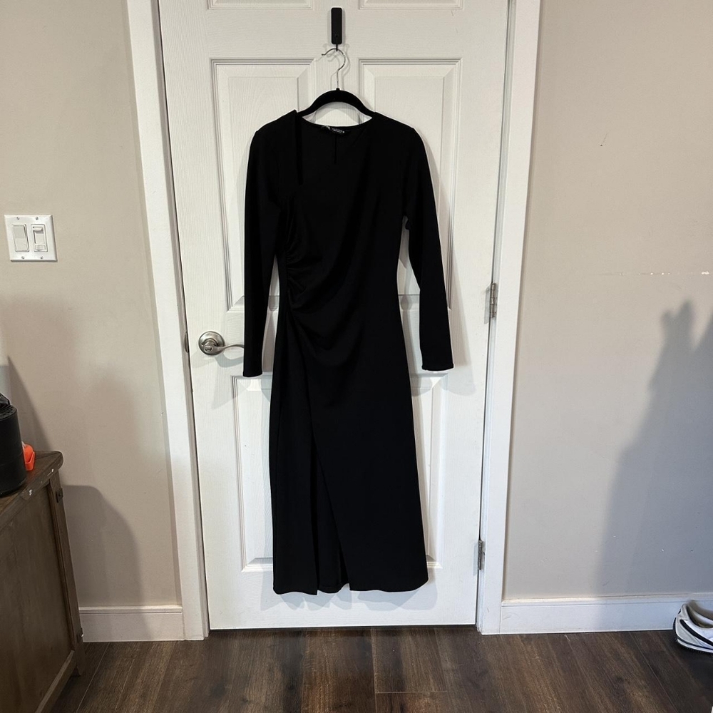 Zara Black Long Sleeve Dress